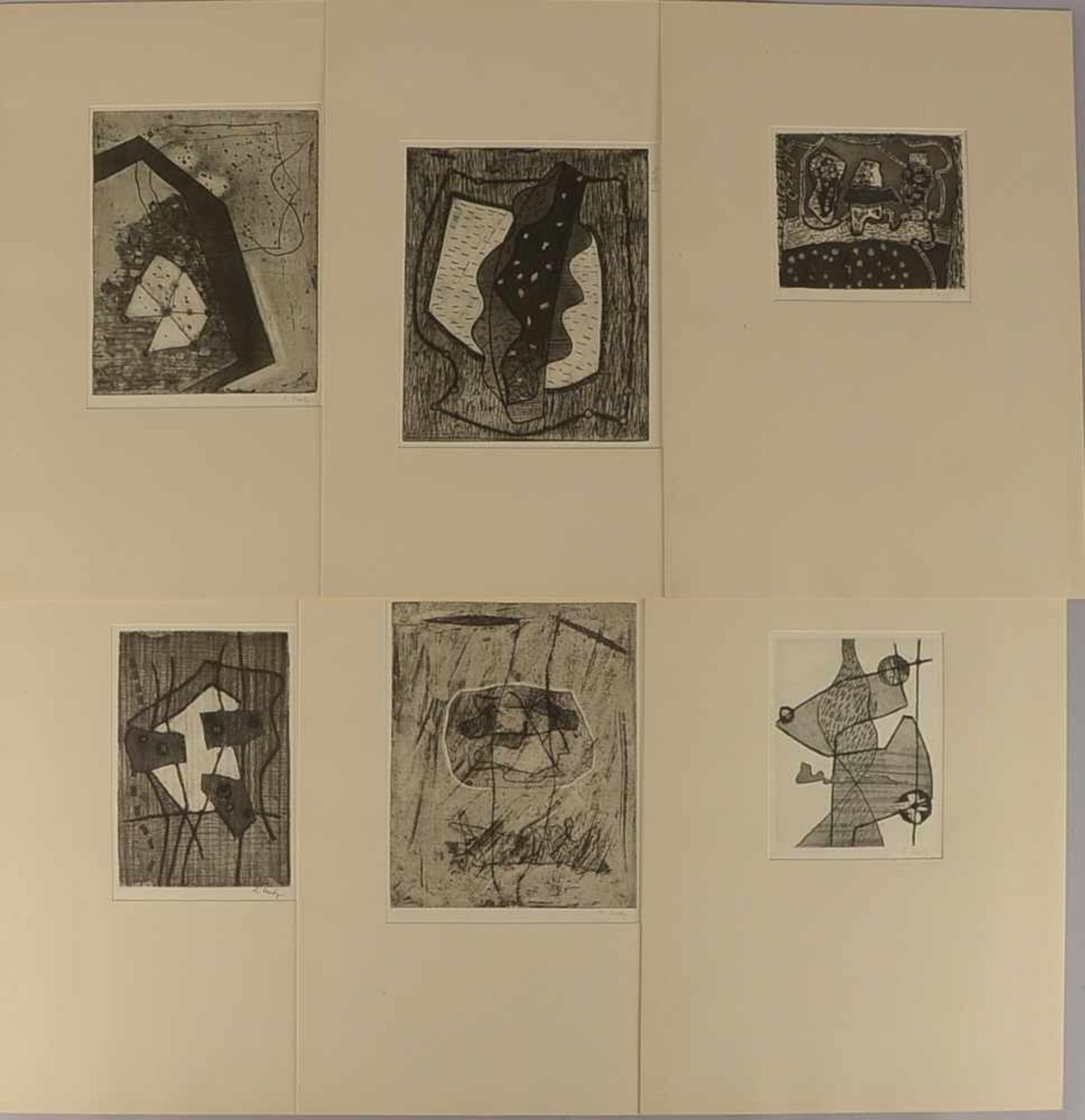 Batz, Eugen (1905 Velbert - 1986 Wuppertal), Grafikmappe, 'Radierungen 1932', Exemplar-Nr. '22' ( - Bild 2 aus 3