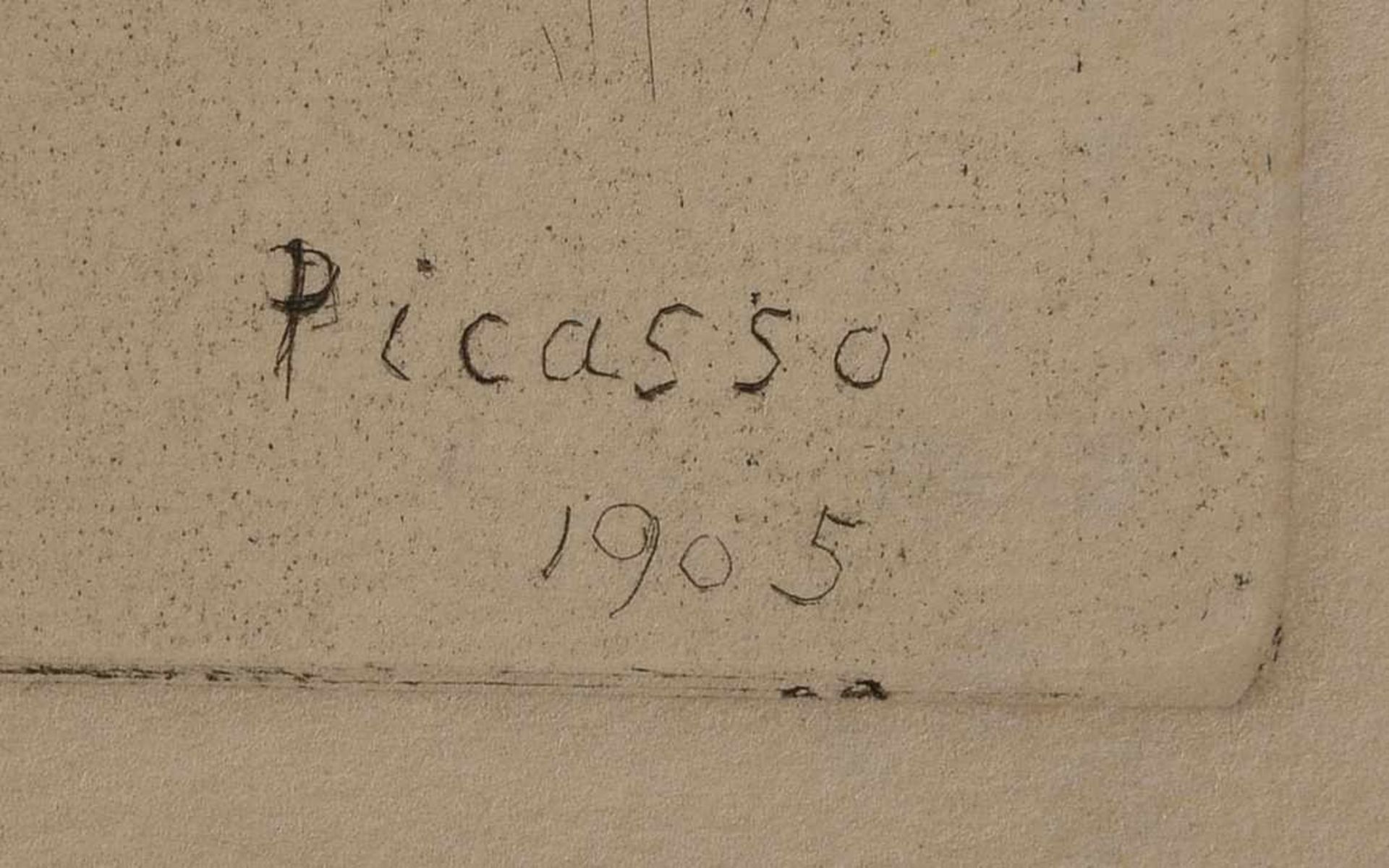 Picasso, Pablo (1881 Malaga - 1973 Mougins), 'Les Saltimbanques' (aus der gleichnamigen Serie), - Bild 2 aus 2