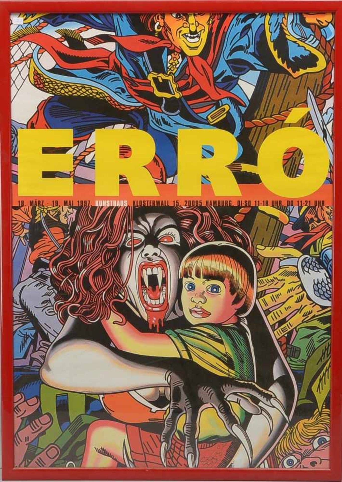 Erro, Grundmundur (*1932), 'Vampir', Farbsiebdruck, Auflage-Nr. '89/100', unten mittig