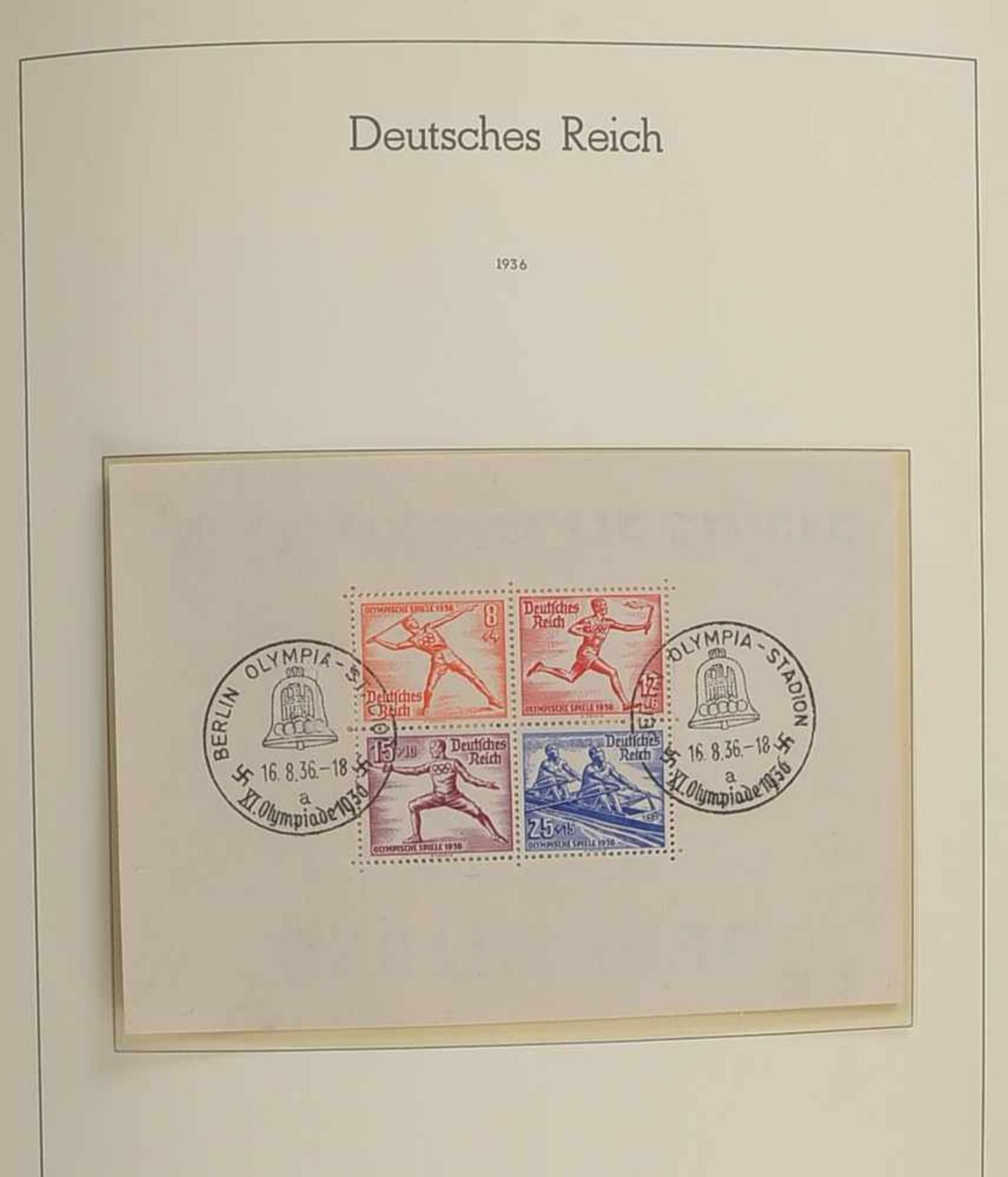 Briefmarken, 1933 - 1945: 'III. Reich', im Leuchtturm-Album sowohl in gestempelter, postfrischer und - Bild 4 aus 6