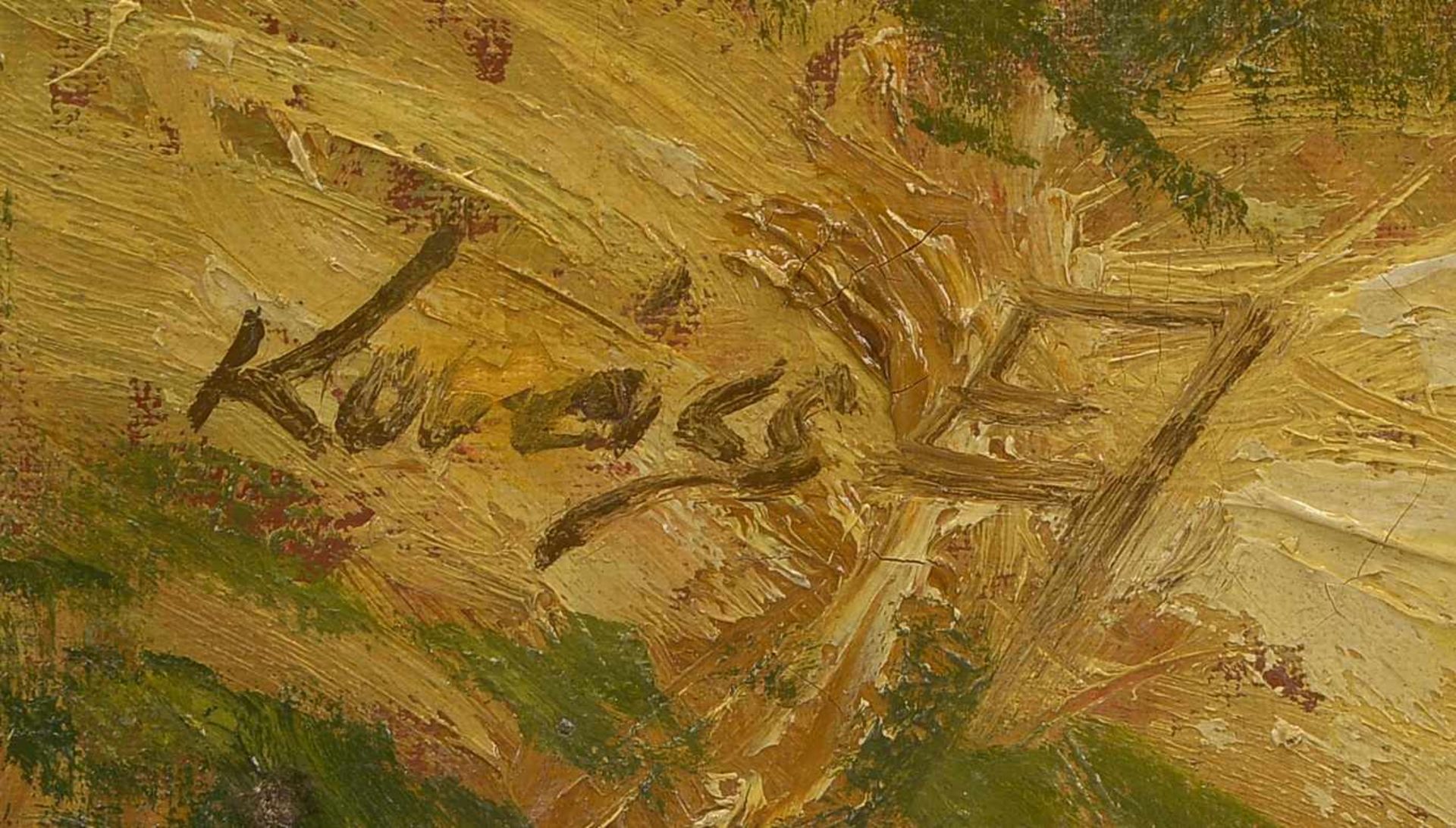 Kovacs, 'Ernte', Öl/Lw, unten links signiert; Bildmaße 50 x 70 cm, Rahmenmaße 64 x 84 cm - Bild 2 aus 2