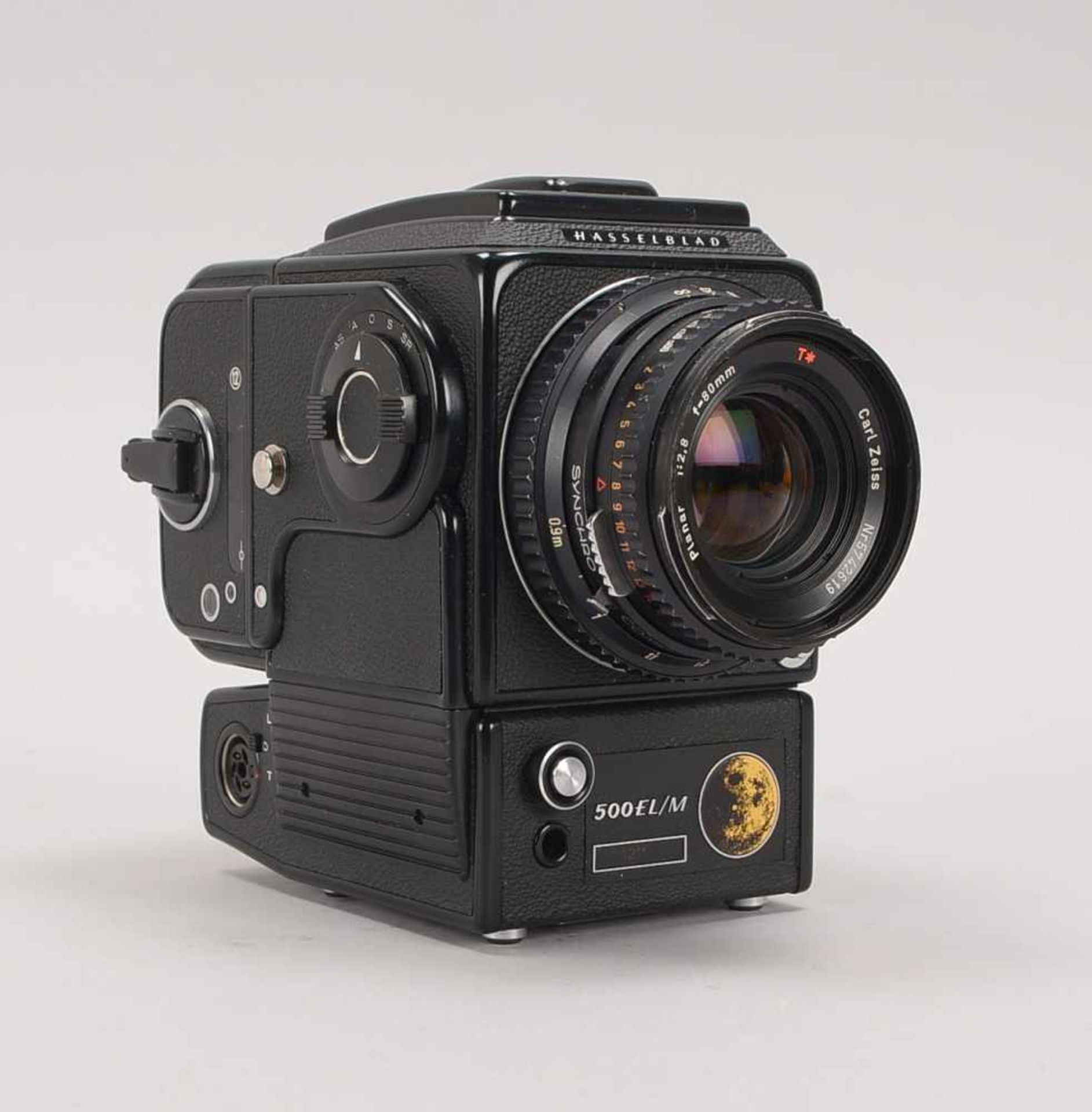 Kamera, Hasselblad/Schweden, '500 EL/M', mit Carl Zeiss-Objektiv 'Planar 1:2,8, f=80mm'; 2x - Bild 2 aus 2
