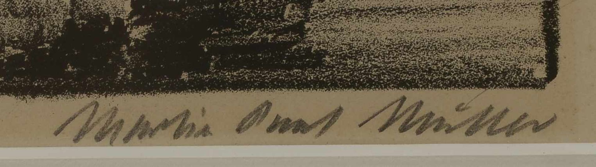 Müller, Martin Paul (1874 - 1936), 2 Grafiken, jeweils unter Passepartout hinter Glas gerahmt: 1 - Bild 2 aus 2