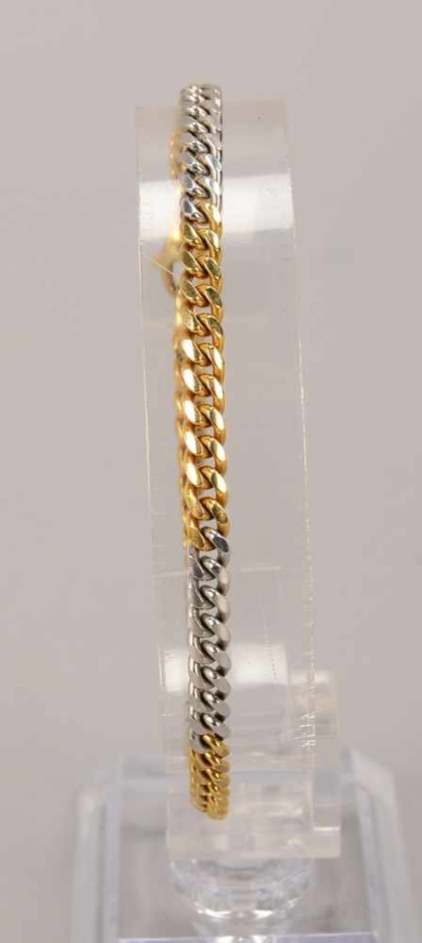 Armband, 'Anker' (passend zu Pos. 7057), 585 Gold/bicolor, mit Karabinerverschluss; Länge 19 cm, - Bild 2 aus 2
