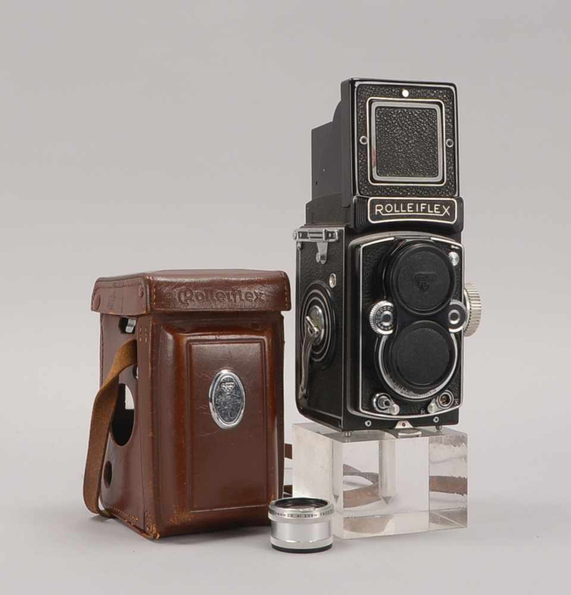 Kamera, Rolleiflex, 'Synchro-Compur', Seriennr. '1456467', Hersteller: Franke & Heidecke/