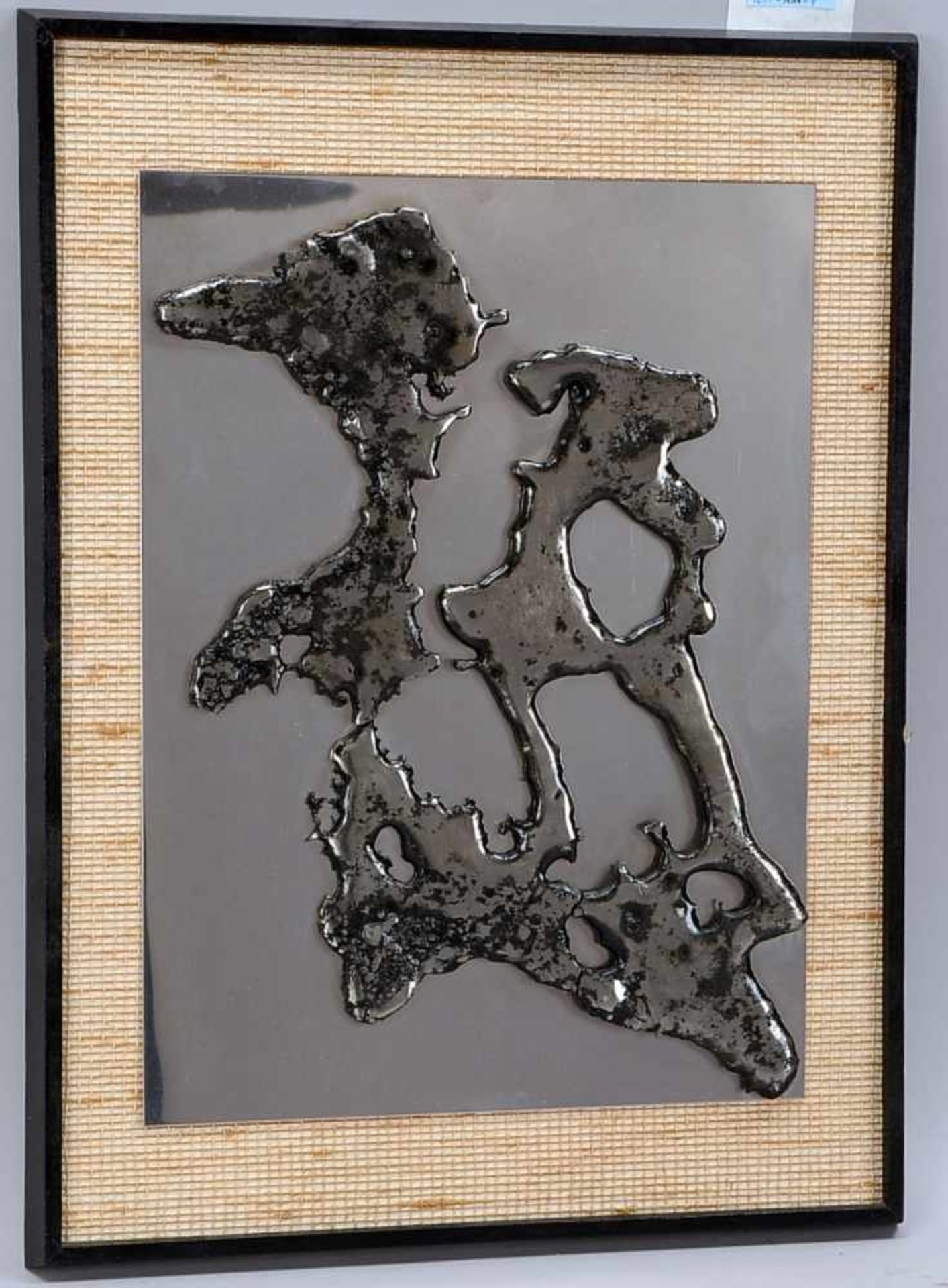 Bantin, Kurt (Worpsweder Künstler), 'Stahlimpressionen', Stahlbild auf Holzplatte montiert; Maße