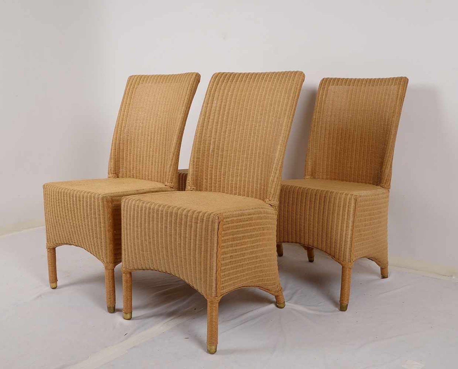 Lusty Lloyd Loom/UK, Satz Loom-Chairs, Modell 'Lenny', Rattangeflecht, 4 Stück; Höhe 92 cm, Breite - Bild 2 aus 2