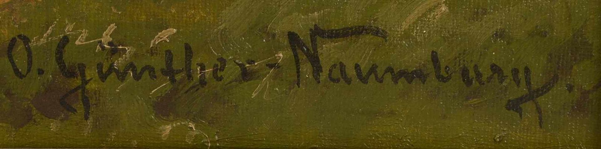 Naumburg, Günther (1856 - 1941), 'Seenlandschaft', Öl/Lw, unten rechts signiert; Bildmaße 54 x 76 - Bild 2 aus 3