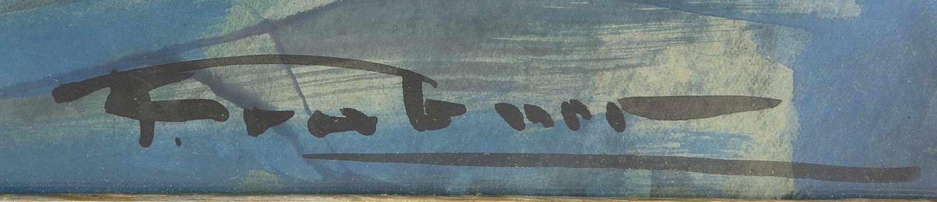 Grabner, Pepo (1897 - 1991), 'Landschaft mit Rosen im Mondschein', Aquarell, unten rechts - Bild 2 aus 2