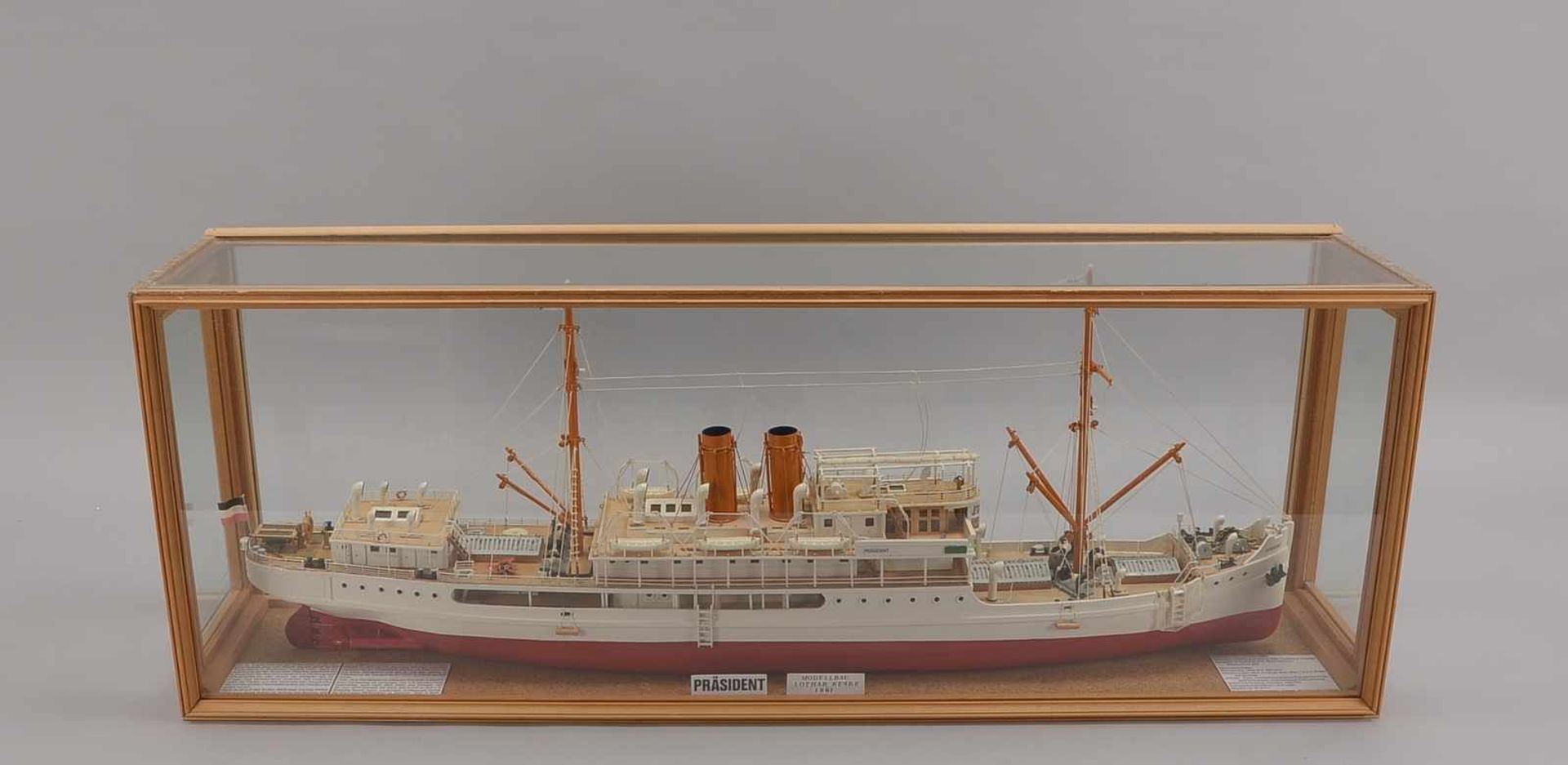 Schiffsmodell, Holz, 'Präsident', Maßstab 1:100 (maßstabsgerechter detailreicher Nachbau des - Bild 2 aus 2