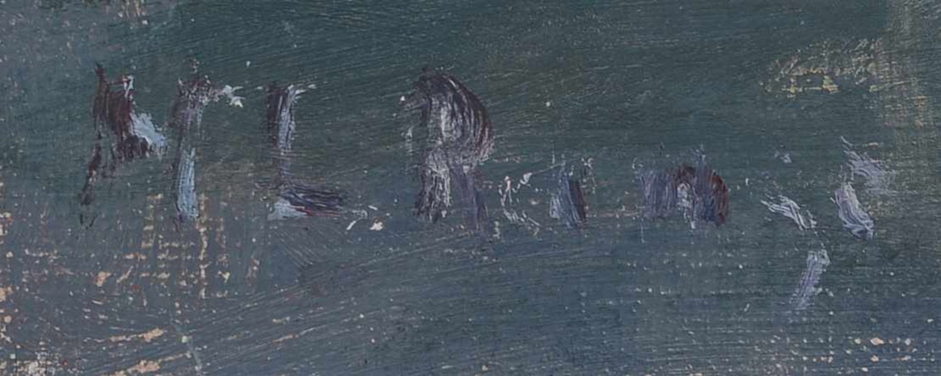 Gemälde, 'Seestück mit zwei Möven', Öl/Lw, unten links (nicht eindeutig leserlich) signiert 'M.L. - Bild 2 aus 2