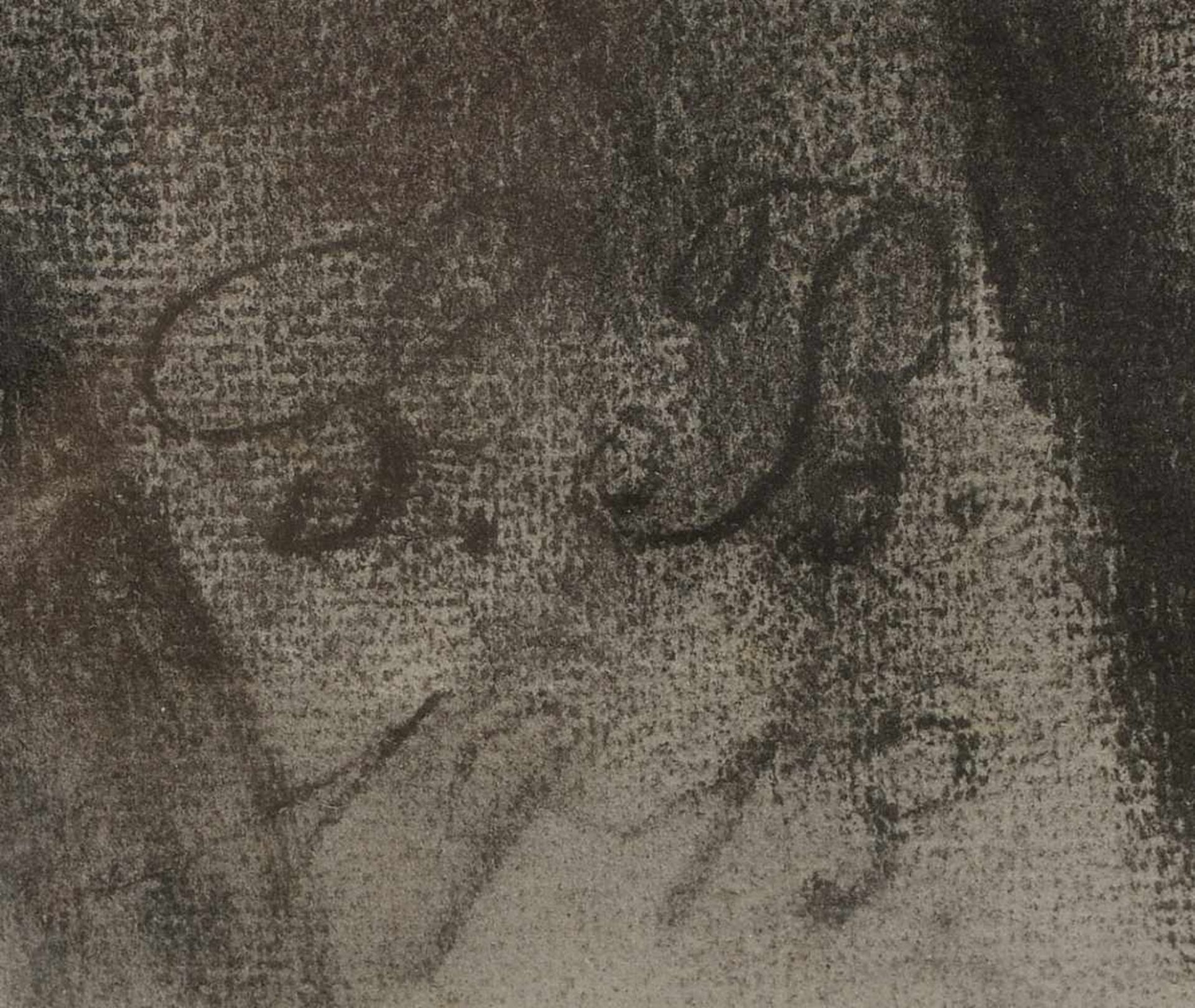 Monogrammistin S.B., 'Frauenportrait', Kohlezeichnung, im Blatt monogrammiert 'SB' und datiert ' - Bild 2 aus 2