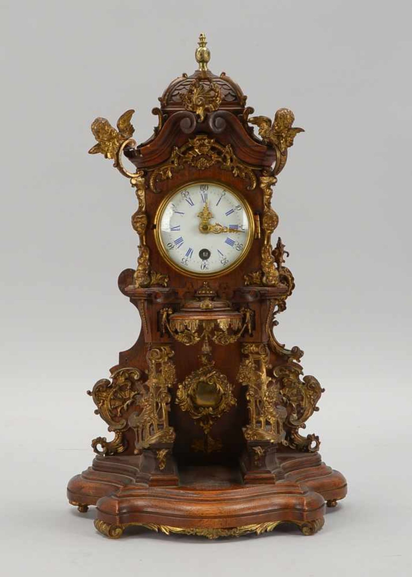 Salonuhr/Tischuhr, Lenzkirch-Uhrwerk, bezeichnet '1 Million/67537', im aufwendig gestalteten