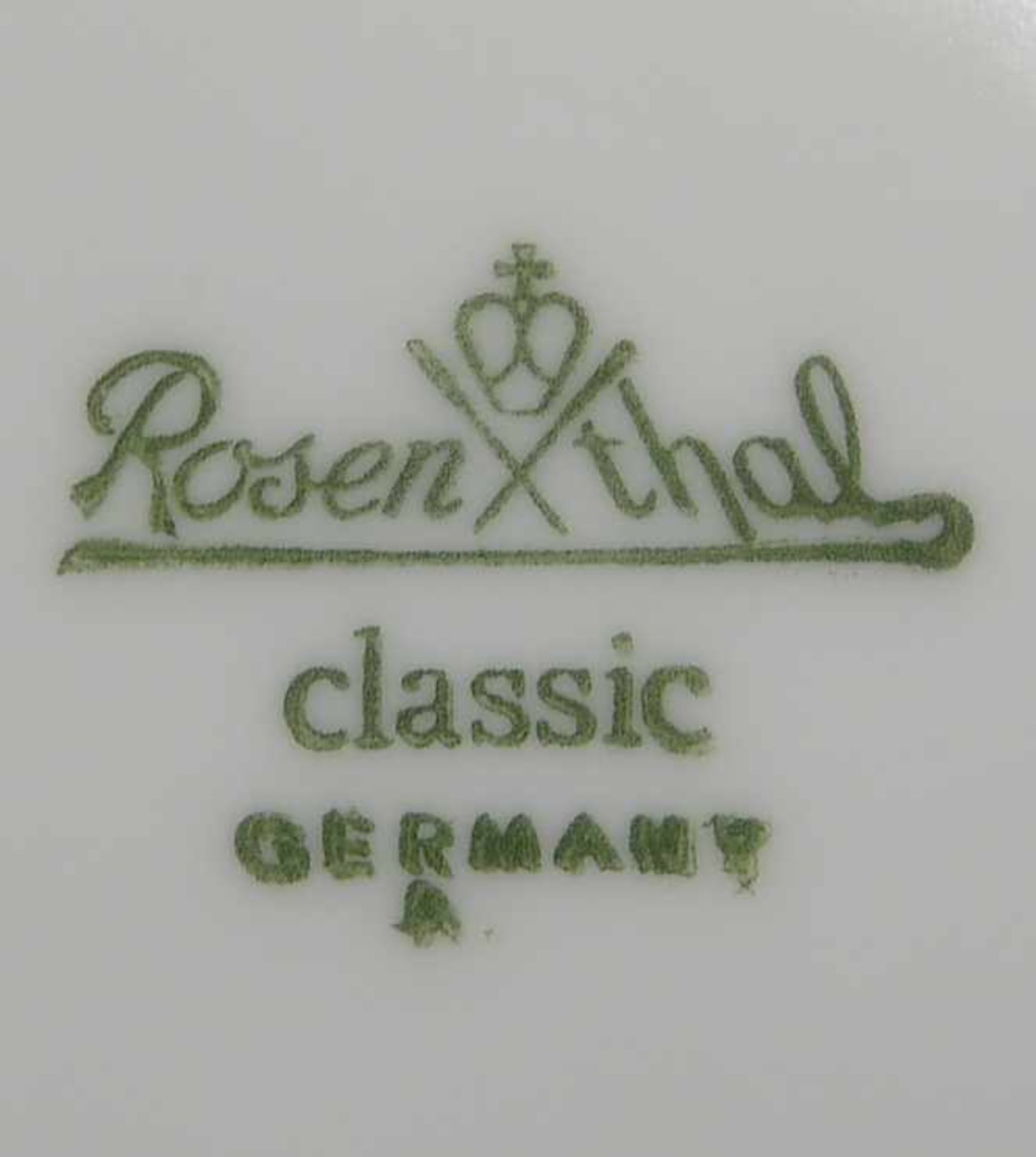 Rosenthal, umfangreiches Speiseservice, 'Maria Weiß', umfassend: 14x Speiseteller, 11x Suppenteller, - Bild 2 aus 2