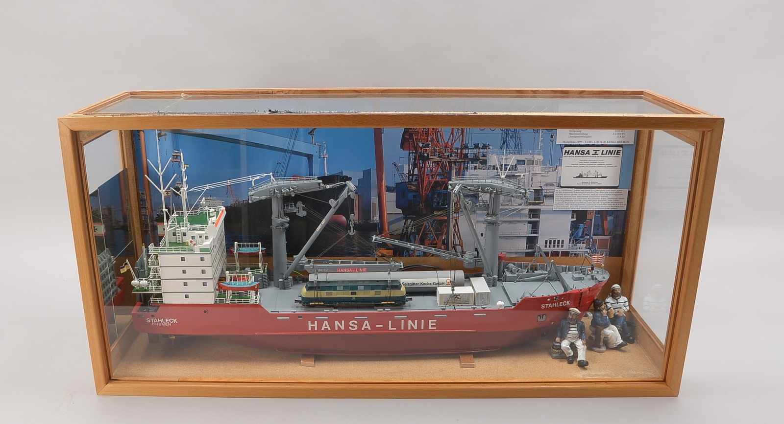 Schiffsmodell, Holz, 'Stahleck Hansa-Linie', Maßstab 1:100 ...