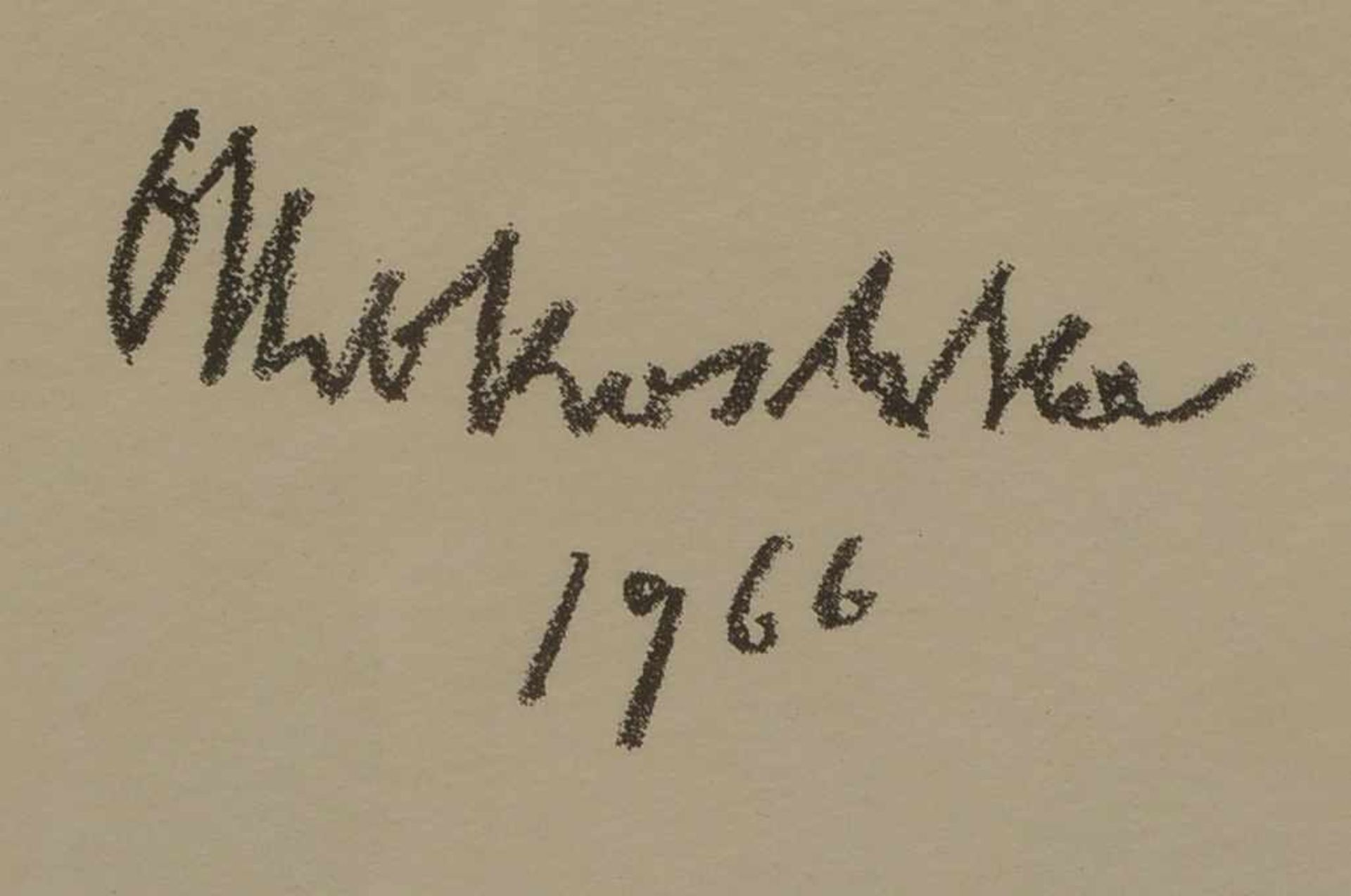Kokoschka, Oskar, 'Selbstbildnis', Lithografie, in der Platte signiert und datiert '1966', mit - Bild 3 aus 3