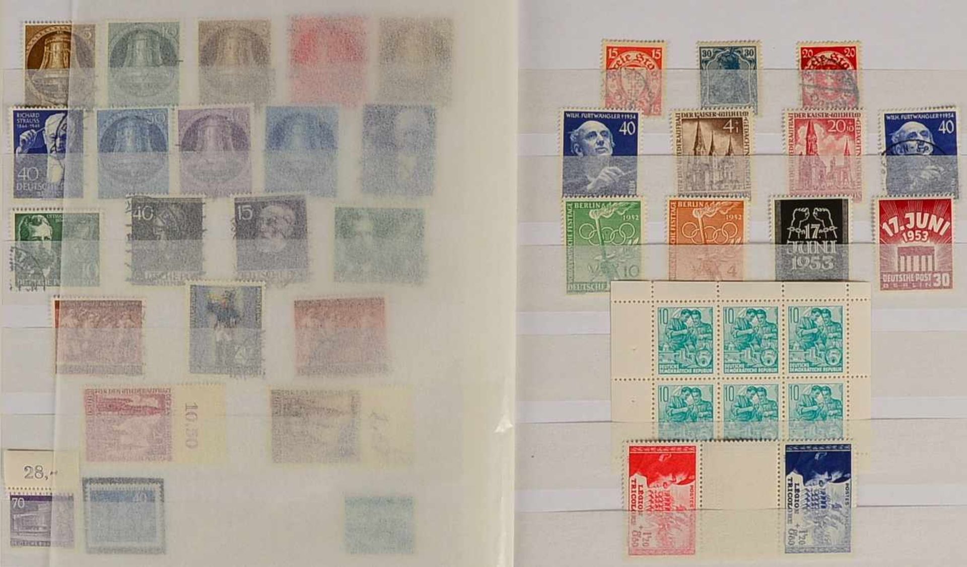 Briefmarken, 1871 - Anfänge 'BRD/Berlin': Altdeutschland, 'BRD' ab 1949, mit den ersten WoFa-Sätzen, - Bild 4 aus 4
