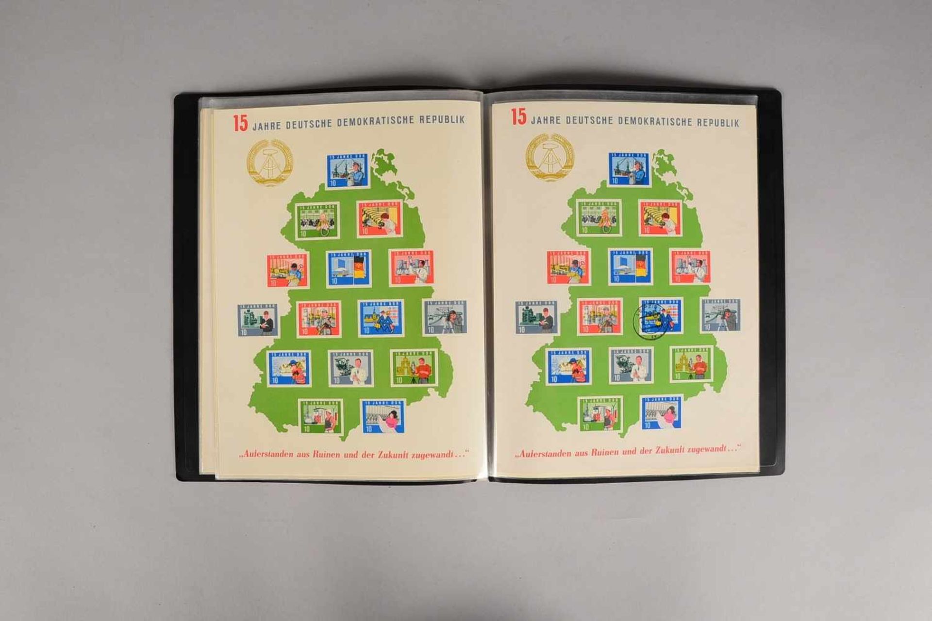 Briefmarken: 'DDR Block 19', postfrisch und gestempelt, 40 Stück - Bild 2 aus 2