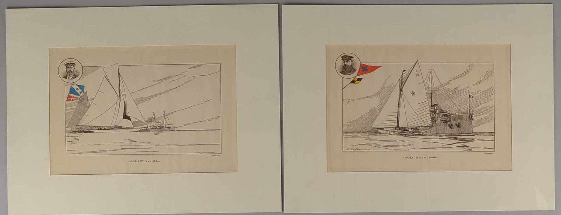 Haffner, Leon (*1881 Paris, französischer Maler und Grafiker), 2 Radierungen (für das Album 'No