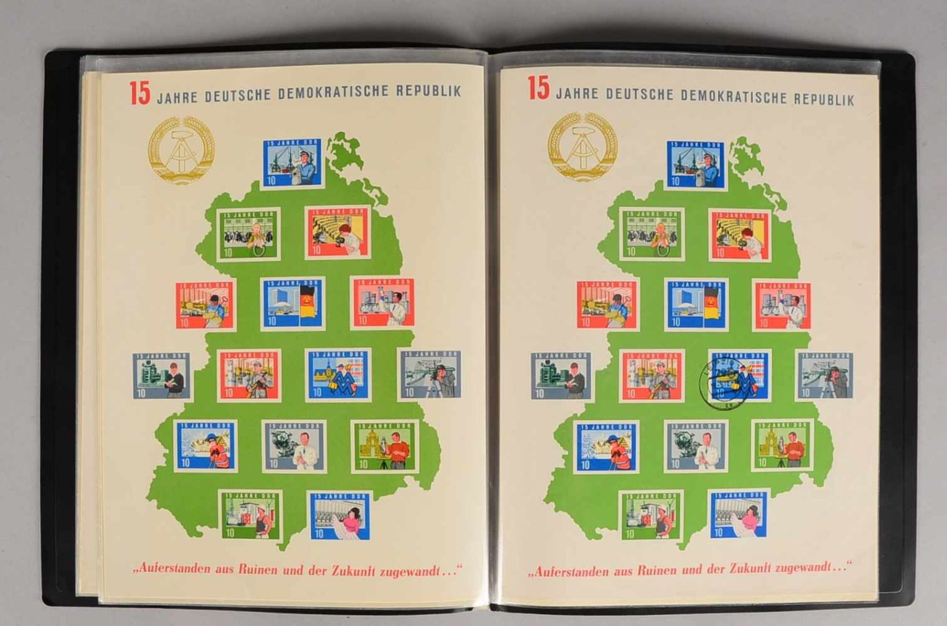 Briefmarken: 'DDR Block 19', postfrisch und gestempelt, 40 Stück