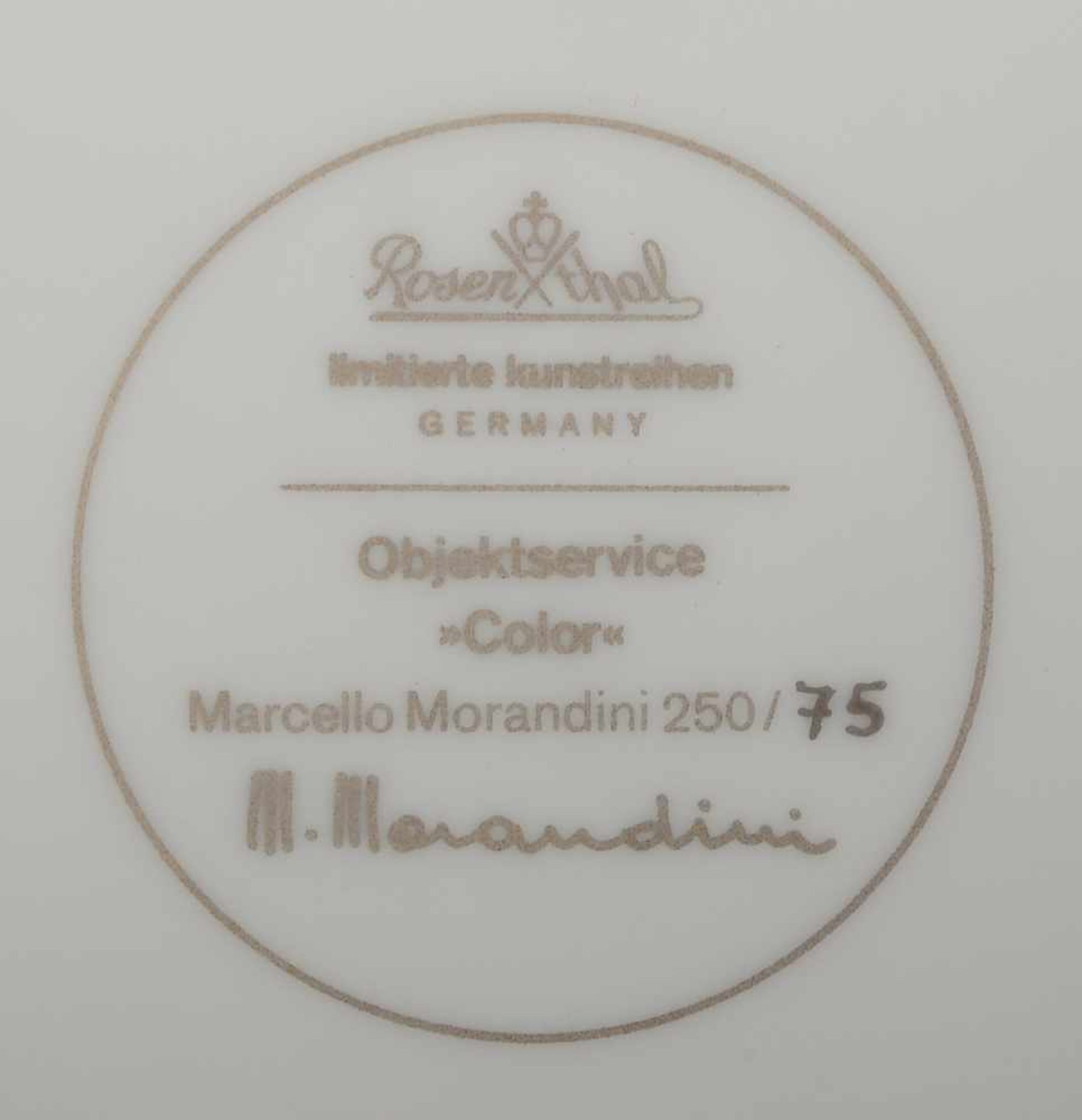 Rosenthal, Porzellan-Objektservice, 'Color', Entwurf: Marcello Morandini (1987), Auflage-Nr. '75/ - Bild 4 aus 4