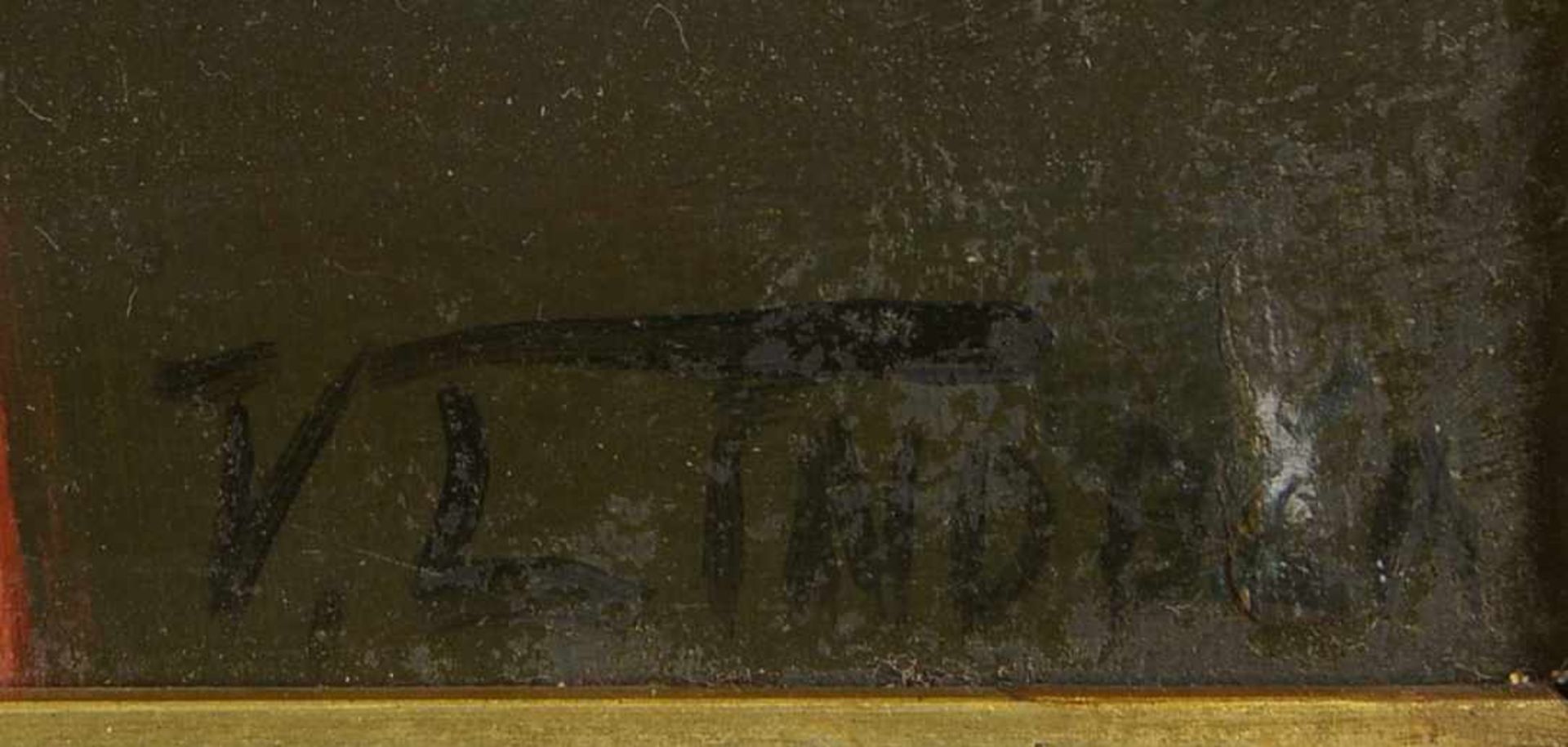v. Lindblad, 'Mädchen mit zwei Katzen', Öl auf Malpappe, unten rechts signiert; Maße 31 x 21 cm - Bild 2 aus 2
