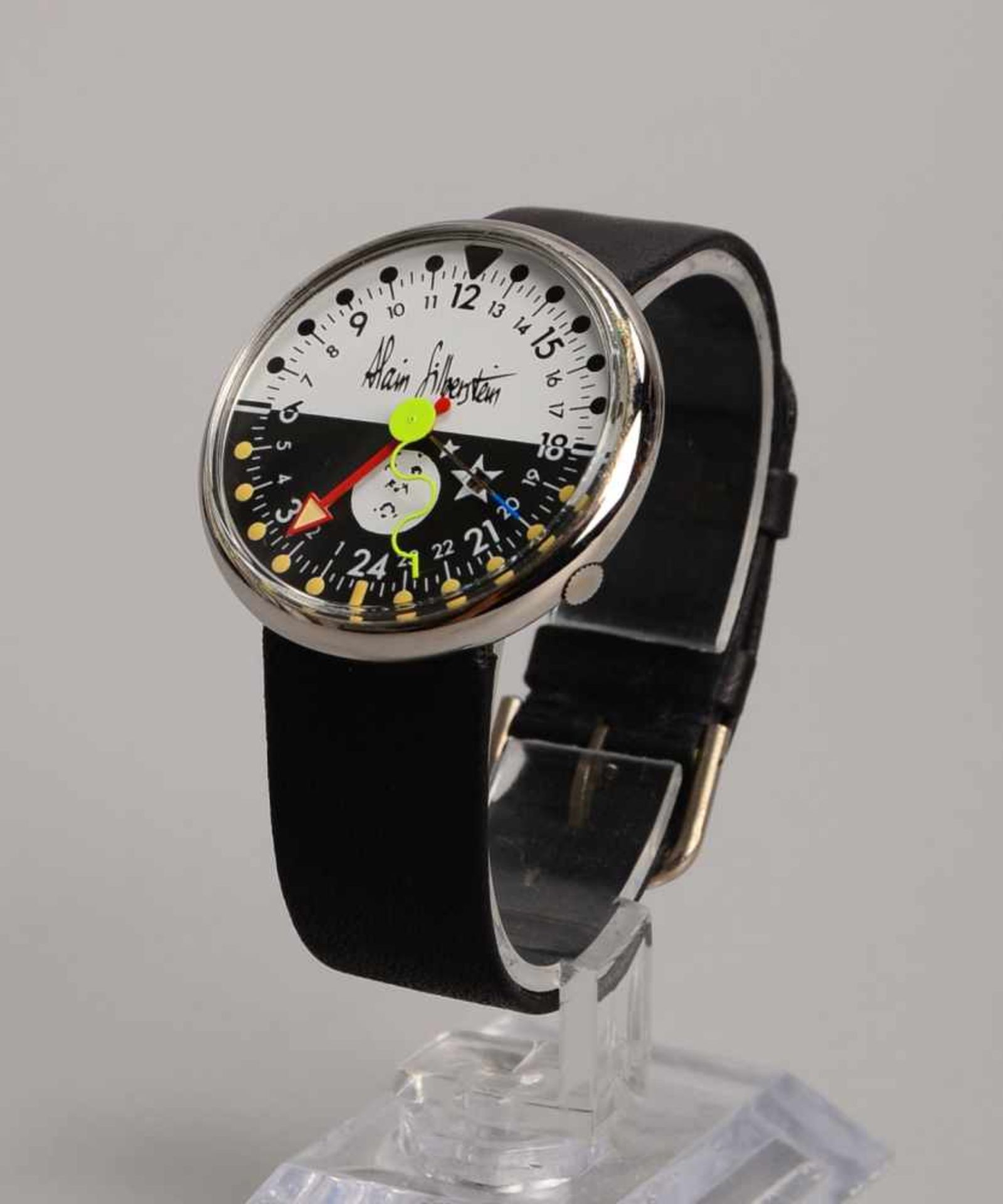 Armbanduhr, Alain Silberstein, Quarz, Swiss Made; Durchmesser Gehäuse Ø 3,5 cm (Batterie muss - Bild 2 aus 2