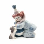 LLADRO FIGURINE PIERROT WITH PUPPY AND BALL