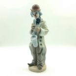 LLADRO FIGURINE OF A CLOWN, SAD SAX