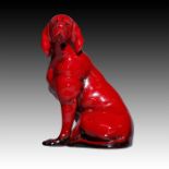 ROYAL DOULTON FLAMBE ANIMAL FIGURINE, ST. BERNARD DOG HN231