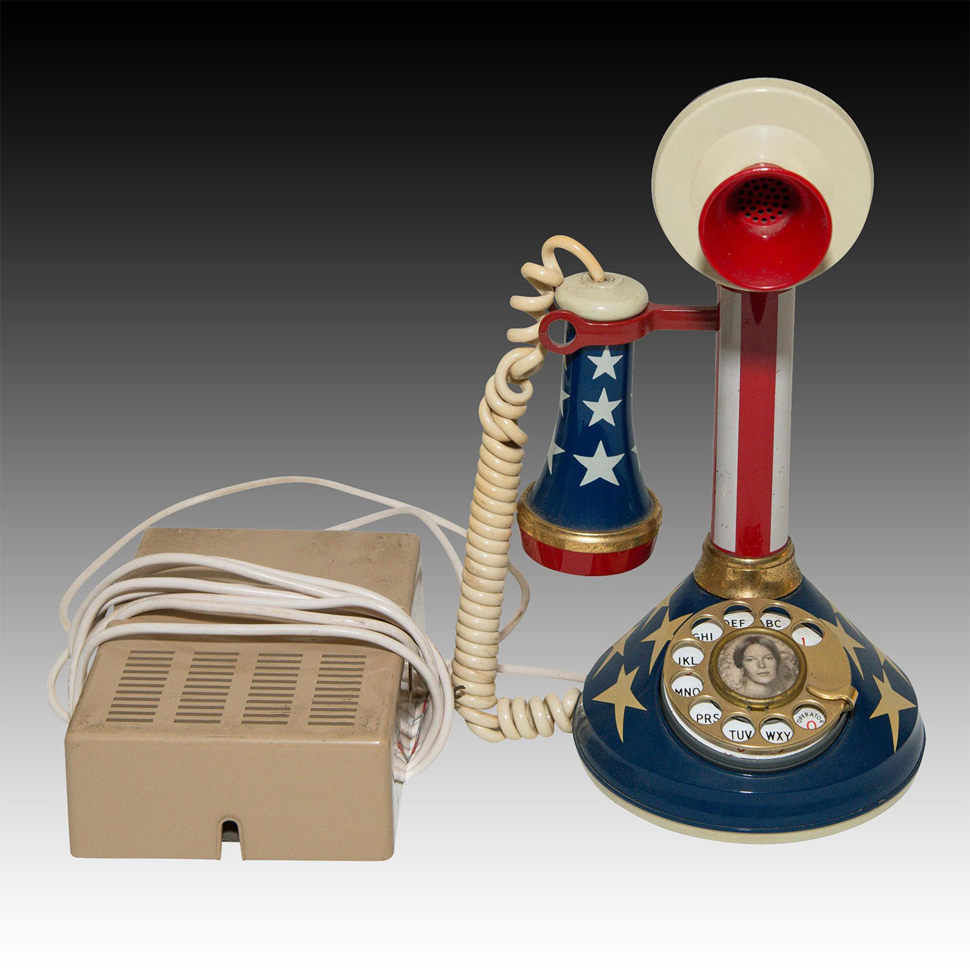 DECO-TEL STARS & STRIPES MODEL CANDLESTICK PHONE