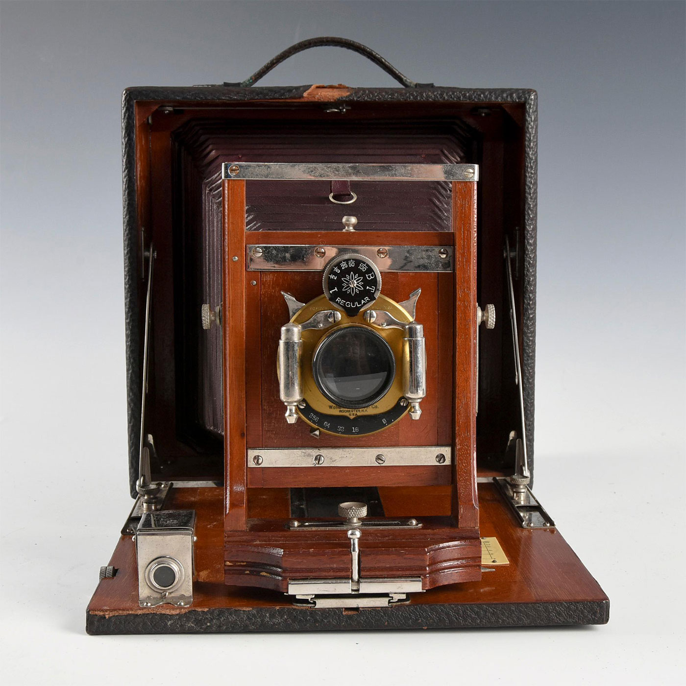 ANTIQUE FOLDING PLATE CAMERA WITH CASE, PLATE HOLDERS - Image 2 of 7