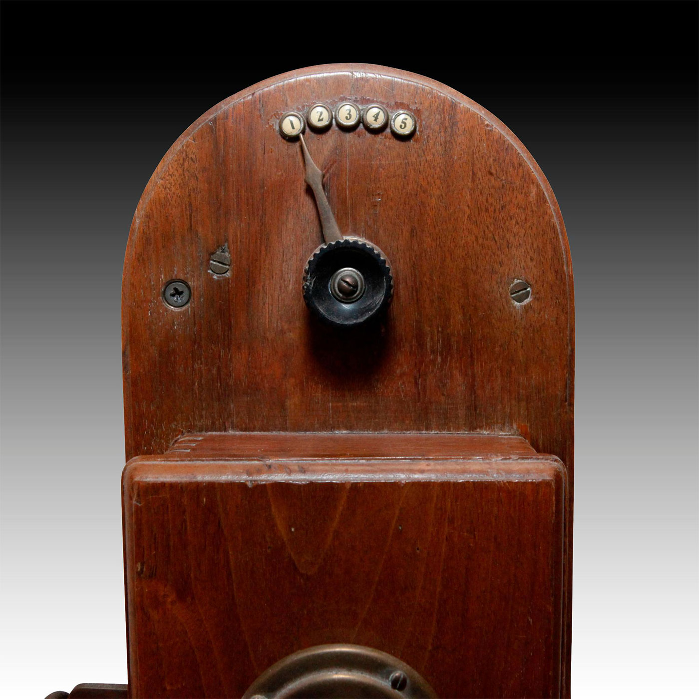 ANTIQUE OAK WALL MOUNTED 5 SWITCH DIAL INTERCOM - Image 9 of 12