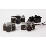 GROUP OF 4 VINTAGE MID CENTURY 35MM SLR CAMERAS