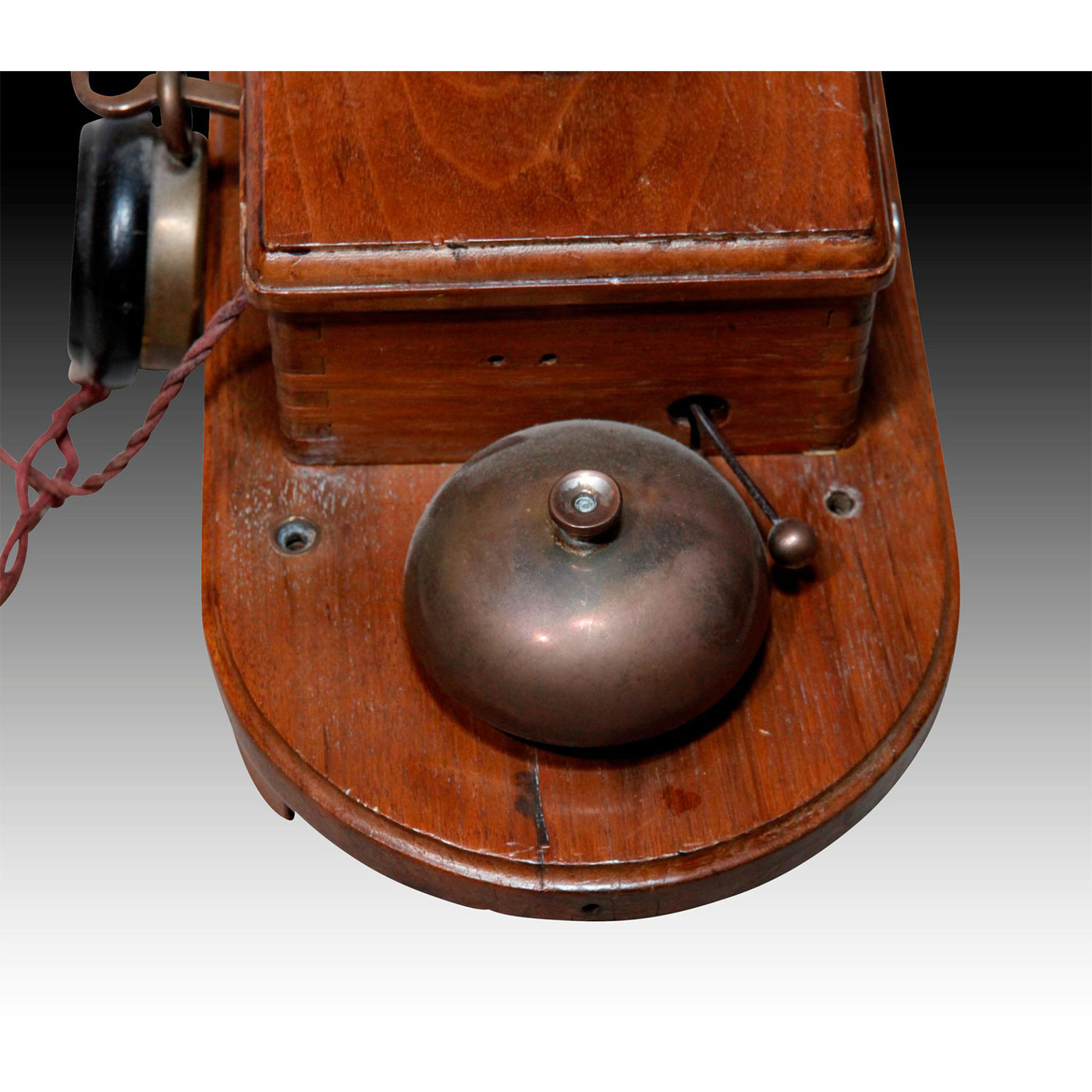 ANTIQUE OAK WALL MOUNTED 5 SWITCH DIAL INTERCOM - Image 12 of 12