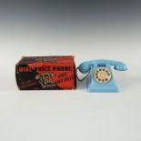 BABY BLUE METAL TOY ROTARY DESK SET PHONE