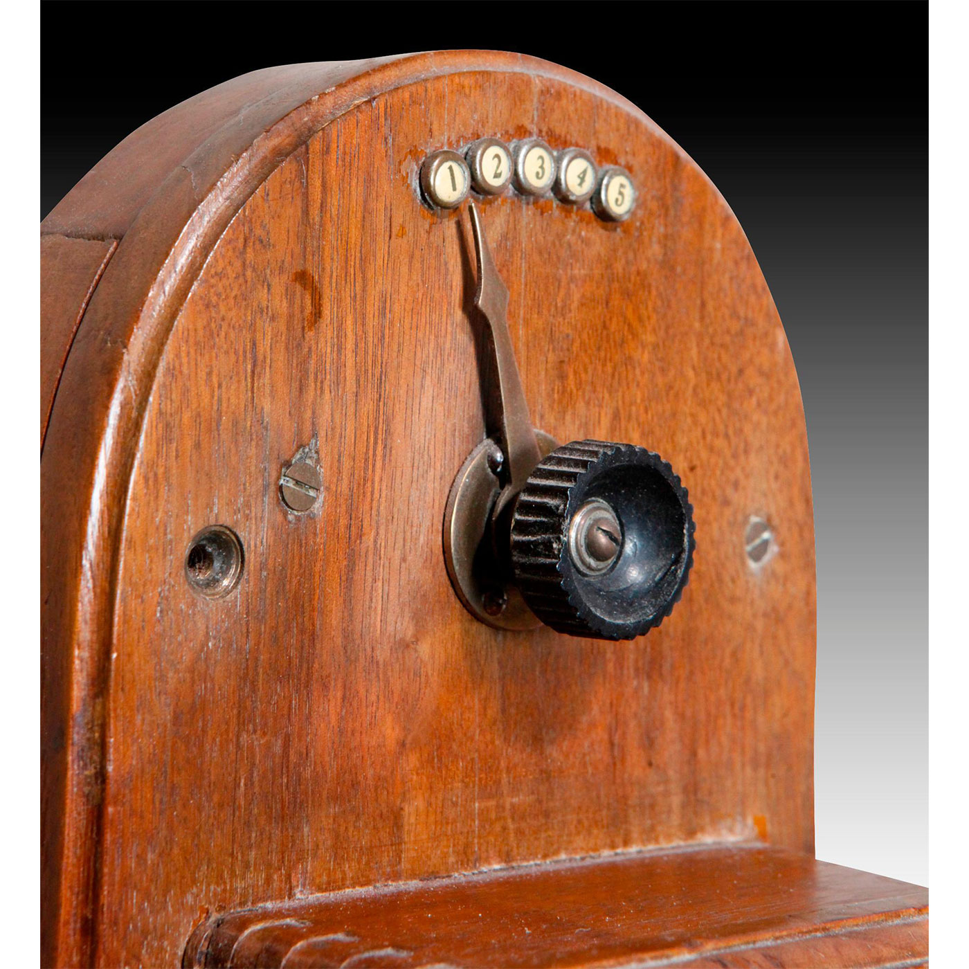 ANTIQUE OAK WALL MOUNTED 5 SWITCH DIAL INTERCOM - Image 11 of 12