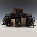 LOT OF 3 ANTIQUE KODAK FOLDING BELLOWS FILM CAMERAS