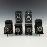 LOT OF 6 COSMETICALLY MATCHED VINTAGE DISPLAY CAMERAS