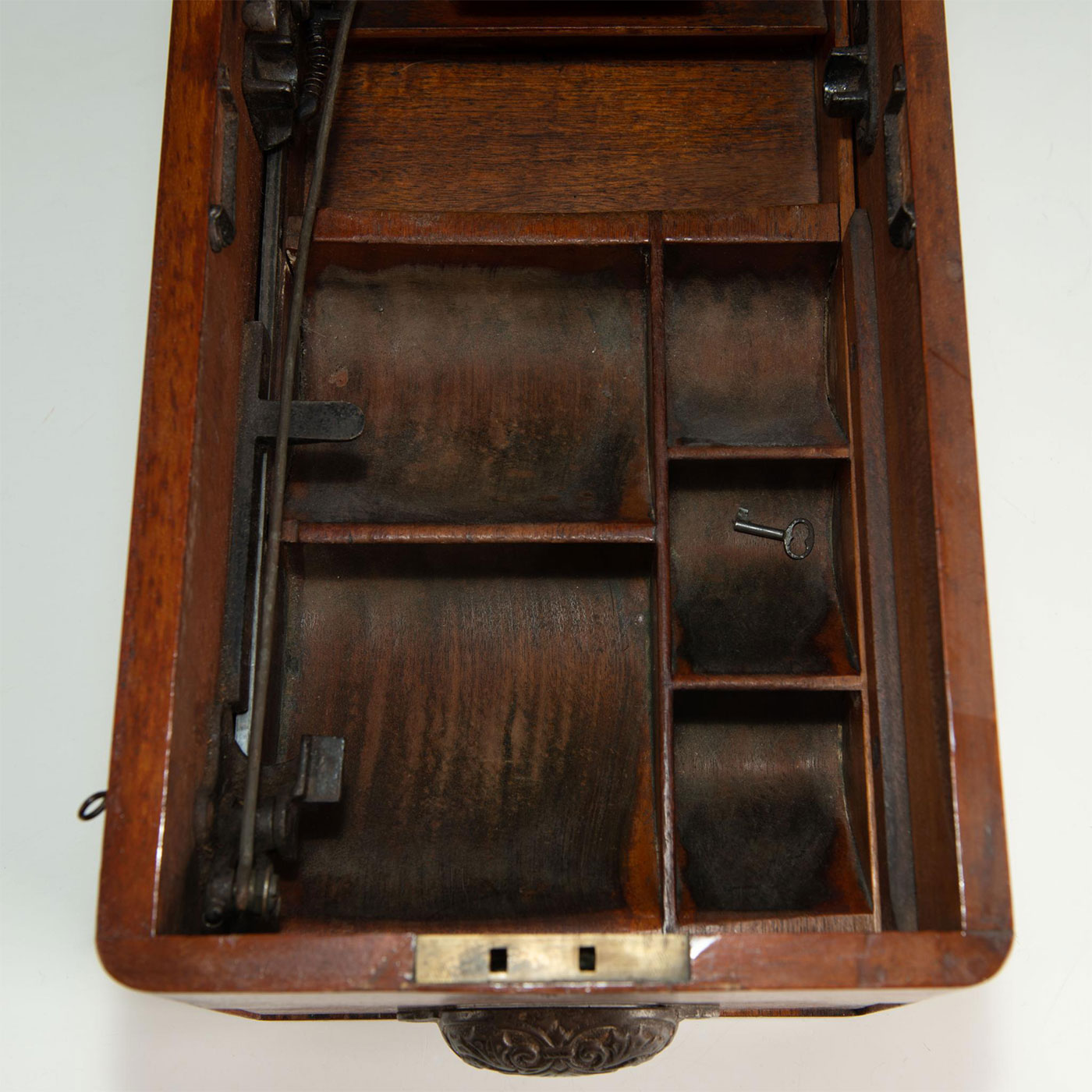 THOMAS O'BRIEN SELF CLOSING TILL WOODEN CASH REGISTER - Image 8 of 12