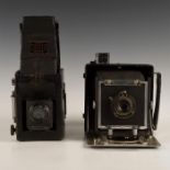 GROUP OF 2 VINTAGE PRESS CAMERAS GRAFLEX, BURKE & JAMES