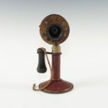 ANTIQUE TOY ROTARY CANDLESTICK TELEPHONE