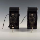 MATCH SET PAIR OF ANTIQUE FOLDING KODAK CAMERAS