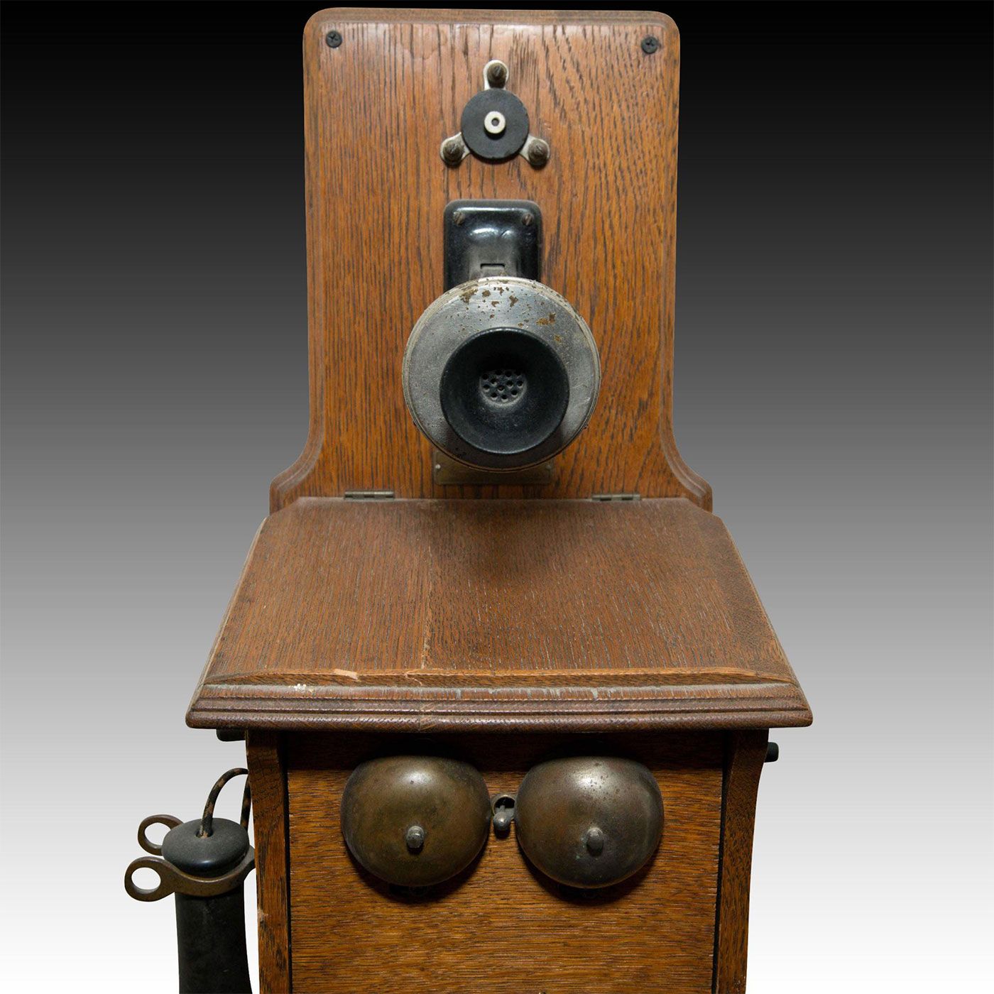 CENTRAL TELEPHONE WALL MOUNTED CRANK PHONE - Image 4 of 7