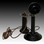 STROMBERG CARLSON BRASS CANDLESTICK PHONE