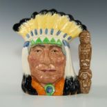 ROYAL DOULTON LARGE CHARACTER JUG, N. AMERICAN INDIAN