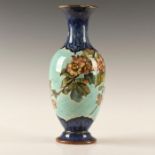 DOULTON LAMBETH EARLY ART NOUVEAU FAIENCE VASE, SIGNED