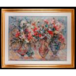 LARGE FRAMED LIMITED EDITION EDNA HIBEL PRINT, ODE TO FLORIADE