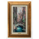 FRAMED GICLEE ON CANVAS, DEJA VU OF VENICE, SIGNED