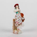 ANTIQUE PORCELAIN FIGURE, LE CHAPERON ROUGE